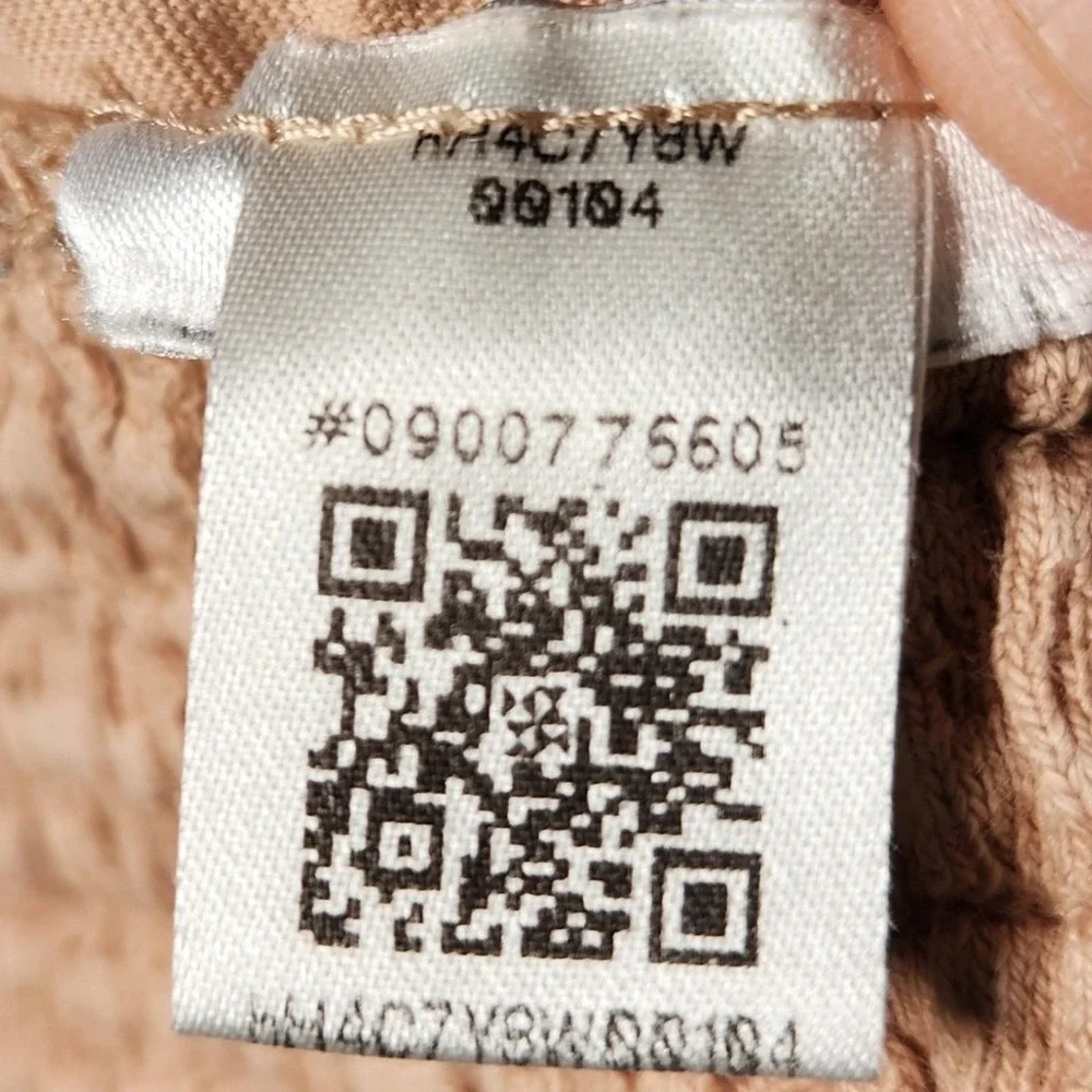 Adidas Waffle Knit‎ Pants Mens Small Tan Excellent Drawstring Joggers JL6556